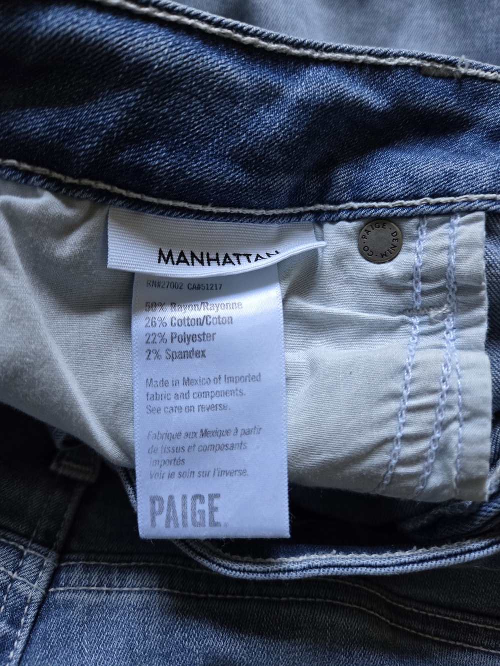NWT- PAIGE Mid Rise Manhattan 32" Bootcut Jean Women's Size 28 - Picture 13 of 14